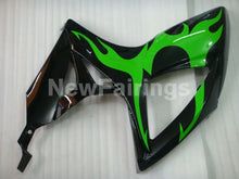Load image into Gallery viewer, Black and Green Flame - GSX-R600 06-07 Fairing Kit -