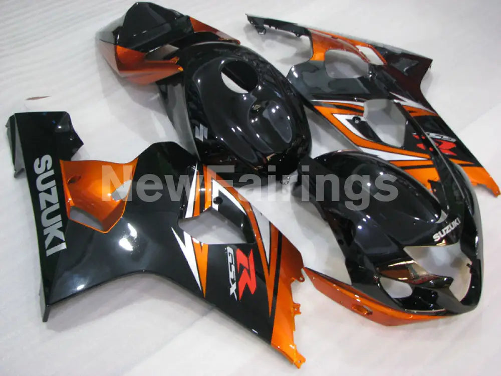 Black and Orange Factory Style - GSX-R750 04-05 Fairing Kit