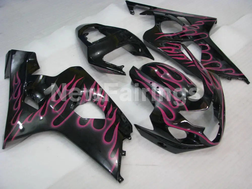 Black and Pink Flame - GSX-R600 04-05 Fairing Kit - Vehicles