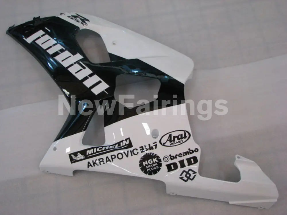 Black and White Jordan - GSX-R600 01-03 Fairing Kit -