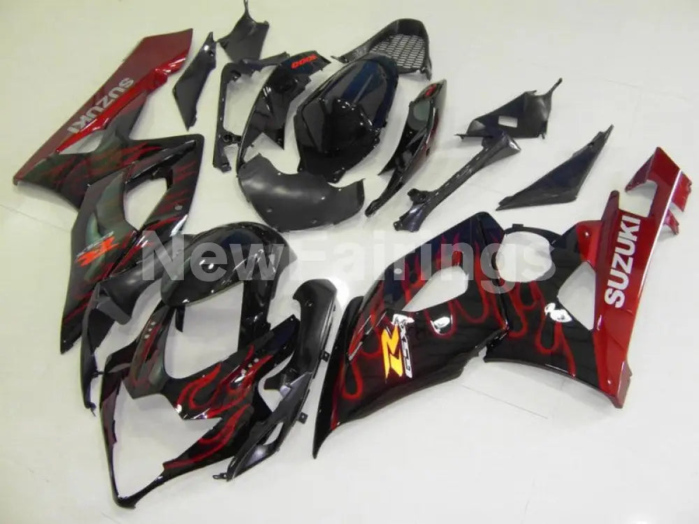 Black Red Flame - GSX - R1000 05 - 06 Fairing Kit Vehicles