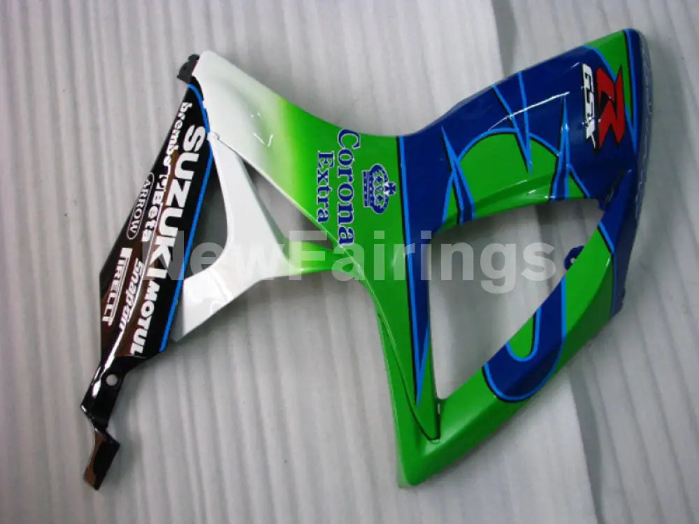 Green and White Blue Corona - GSX-R600 06-07 Fairing Kit -