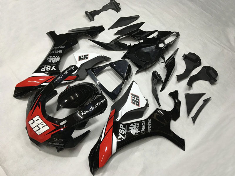 Black and Red Factory Style - YZF-R1 15-19 Fairing Kit