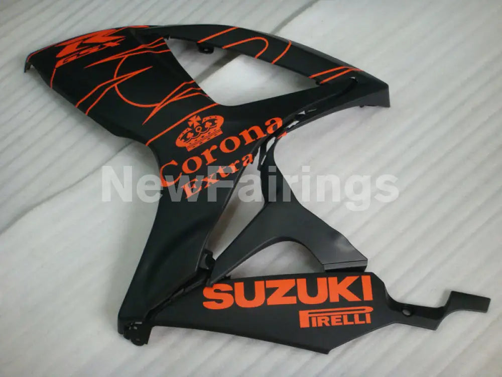 Matte Black and Orange Corona - GSX-R750 06-07 Fairing Kit