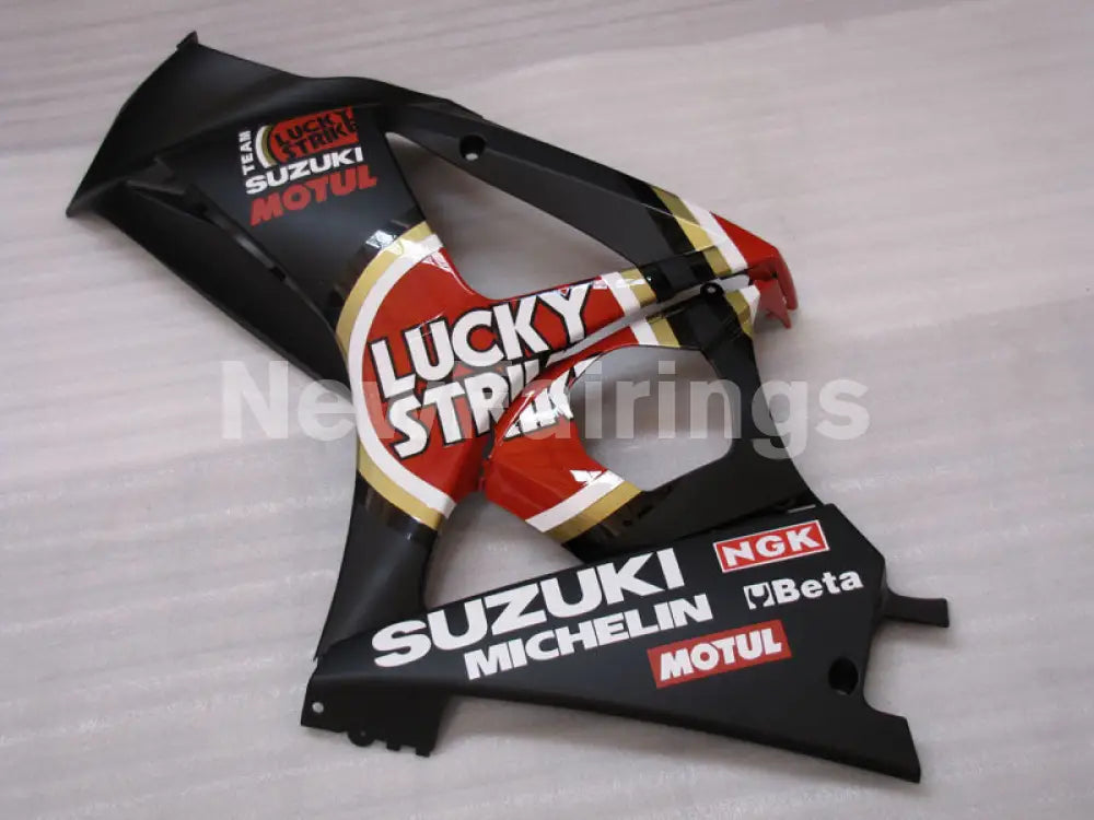 Matte Black and Red Lucky Strike - GSX - R1000 07 - 08