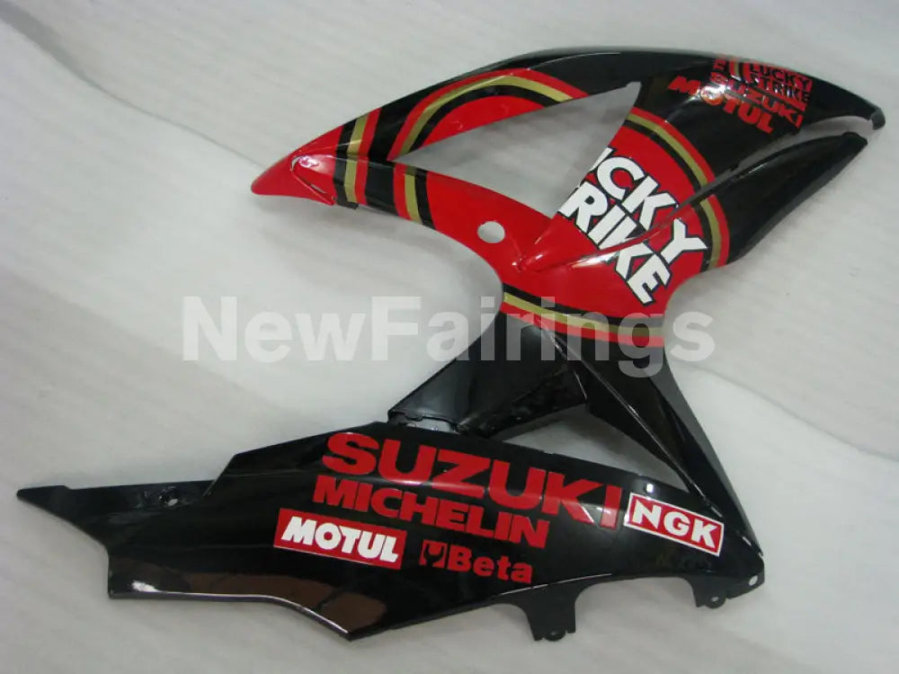 Red and Black Lucky Strike - GSX-R750 08-10 Fairing Kit