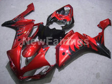 Load image into Gallery viewer, Red Black Flame - YZF-R1 07-08 Fairing Kit - Vehicles &amp;