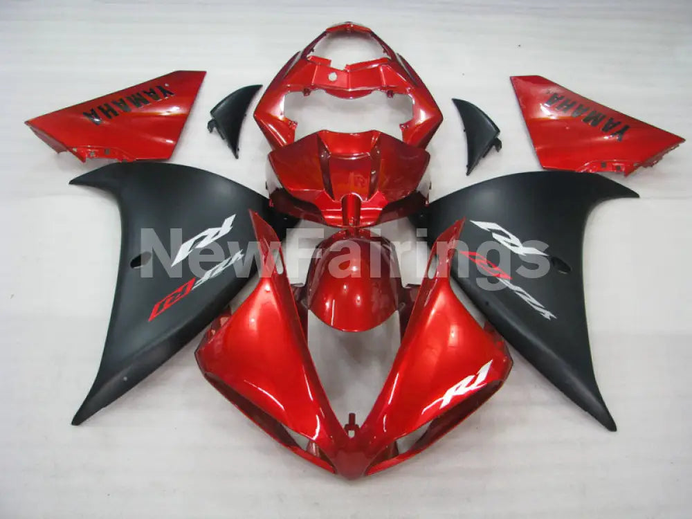 Red Matte Black Factory Style - YZF-R1 12-14 Fairing Kit