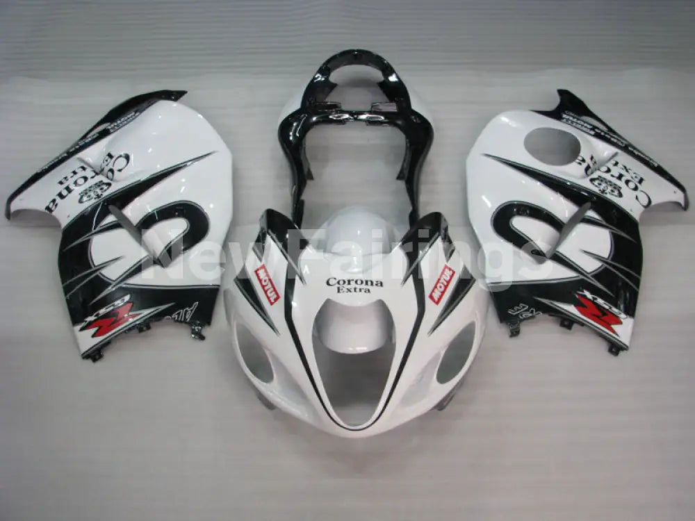 White and Black Corona - GSX1300R Hayabusa 99-07 Fairing