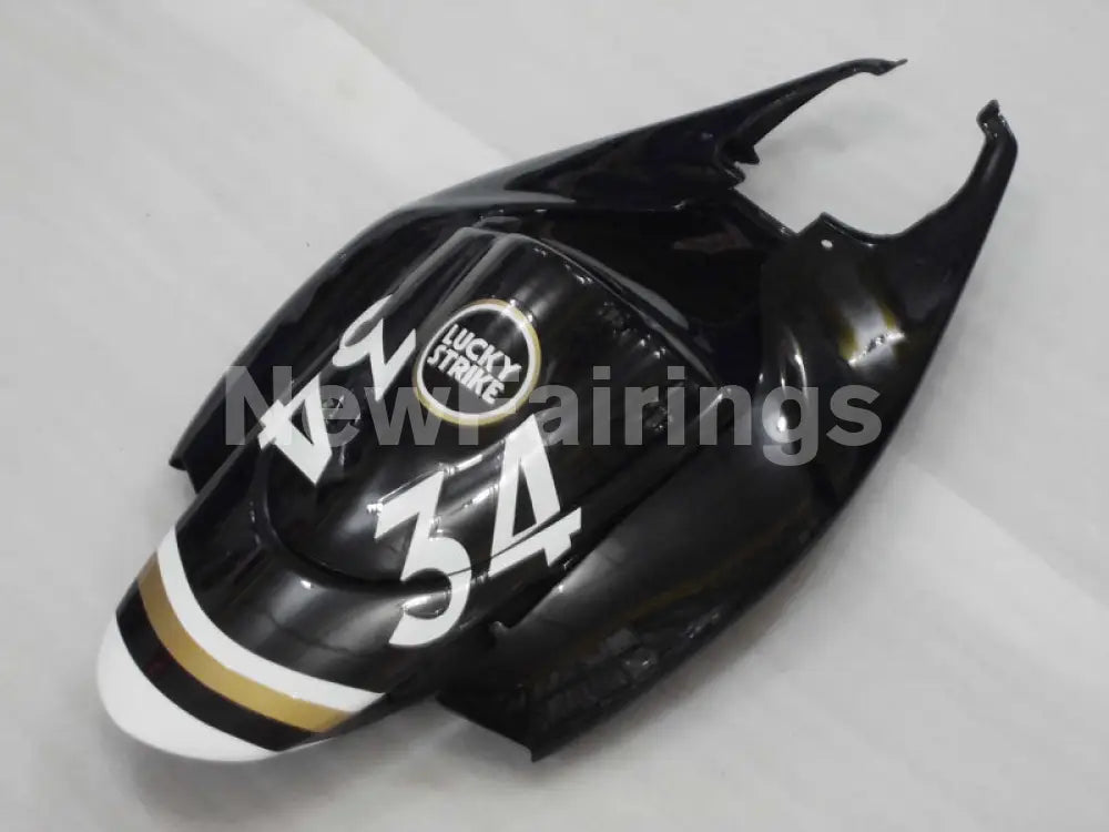 White and Black Lucky Strike - GSX-R600 06-07 Fairing Kit -