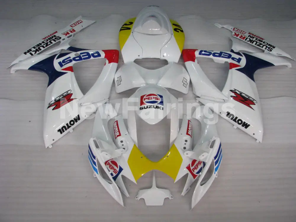 White and Blue Red PEPSI - GSX-R600 06-07 Fairing Kit