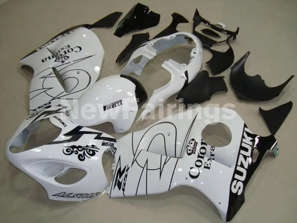 White Black Corona - GSX1300R Hayabusa 99-07 Fairing Kit