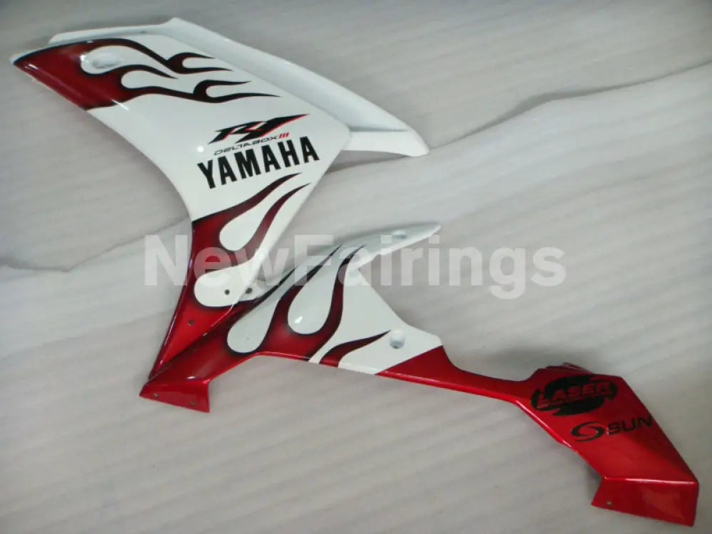 White Red Flame - YZF-R1 07-08 Fairing Kit - Vehicles &