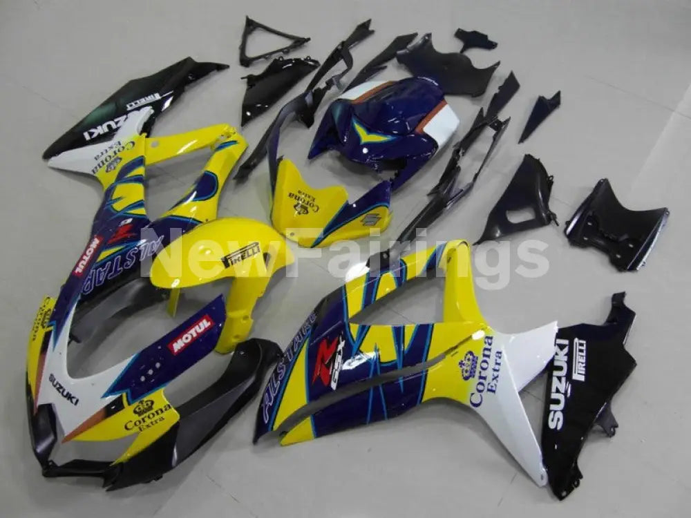 Yellow and Blue Corona - GSX-R600 08-10 Fairing Kit